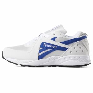 Reebok Pyro Turnschuhe Damen - Weiß/Königsblau/Grau/Schwarz - DE 537-ZNG